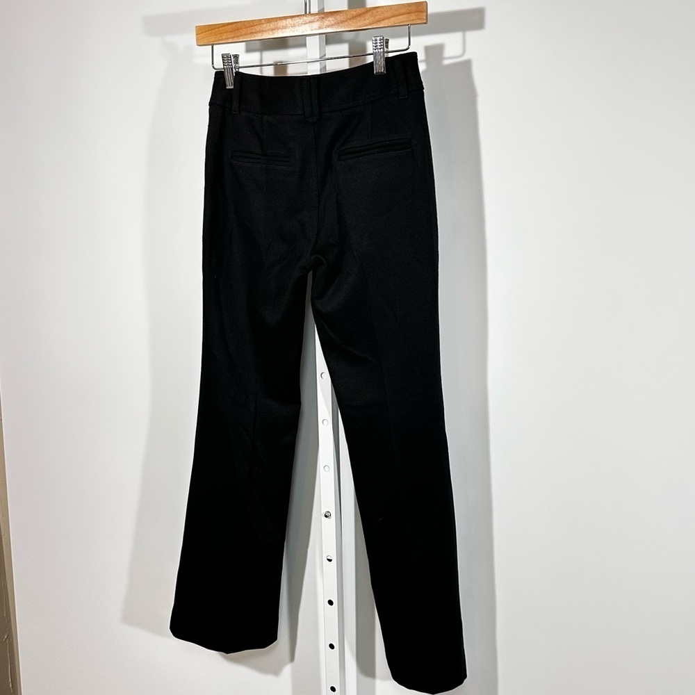 Anthropologie The Essential Trouser Women’s Black Pants Size 0 Mid Rise Bootcut - Picture 2 of 6